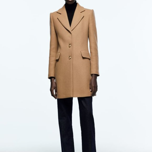 NEW ZARA REMOVABLE FAUX FUR COLLAR COAT TAUPE BROWN - REF. 2179/289 - Picture 7 of 12